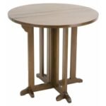 MD8816 Round Dining Table, A classic design round solid wood dining table with a solid base