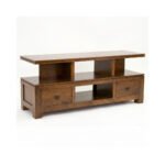 MD8826 TV Furniture, Solid Wood TV Cabinet with 2 Doors
