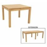 MD8840KD Dining Table, Solid wood dining table, extendable from 100-200 cm