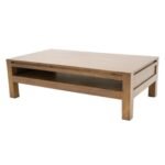 MD8845 Low Table, Solid wood coffee table with a curved design