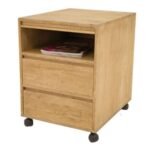 MD8849 Desk Side Cabinet, Solid wood desk side cabinet with 2 drawers