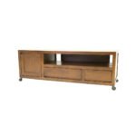 MD8854 TV Cabinet 1 Door 2 Drawers, Solid wood TV stand with 1 door and 2 drawers