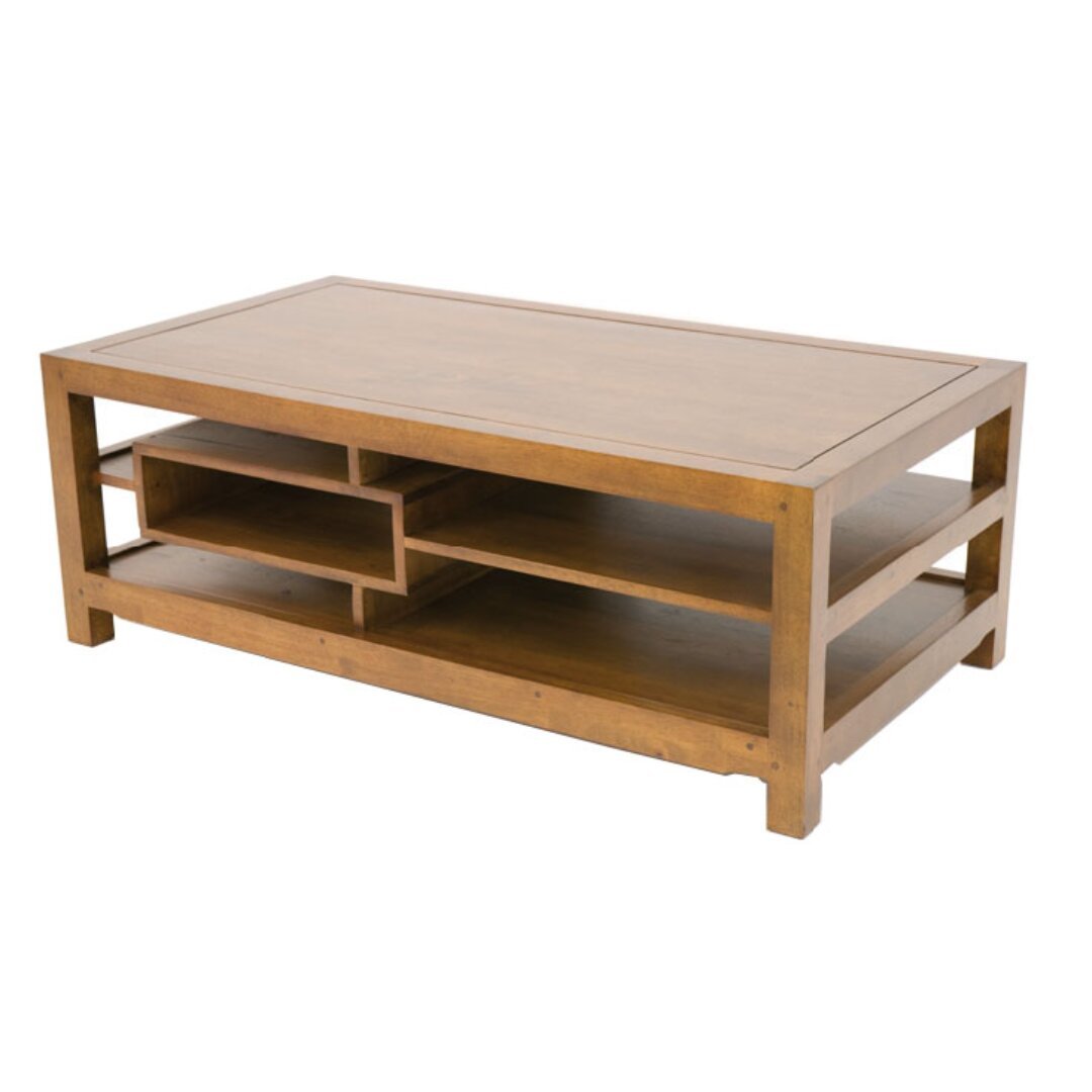 MD8858 Coffee Table, Solid wood coffee table with a modern design and extra wide top
