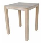 MD8859KD-5 Bar Table, A tall, square-shaped bar table made of solid wood