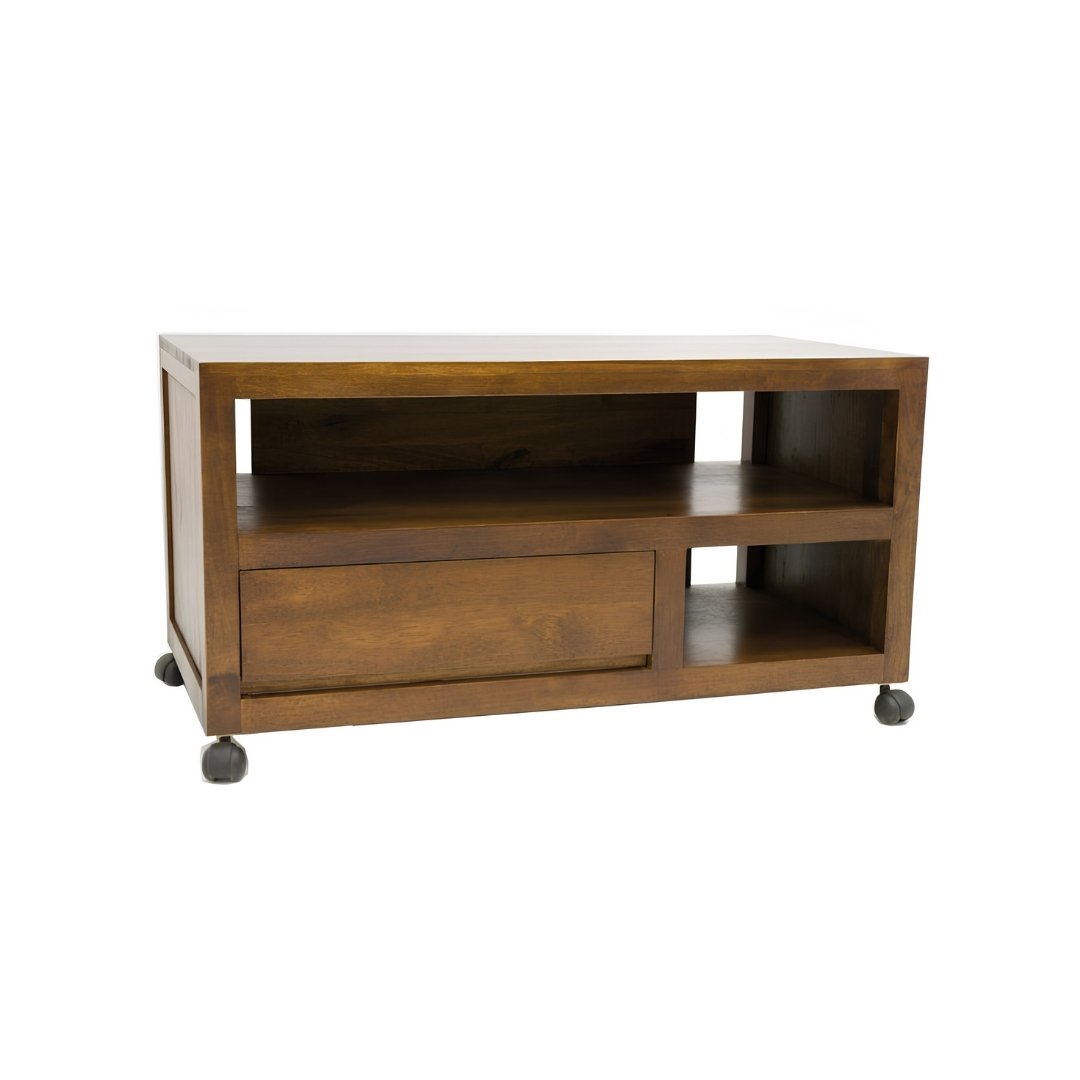 MD8862 TV Cabinet, Solid wood TV cabinet with 1 drawer, Scandinavian design