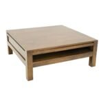 MD8863 Low Table, A modern-designed, square-shaped coffee table made of solid wood