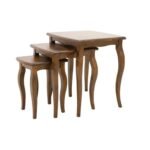 MD8866 Nest of Tables (Set of 3), Set of 3 stackable side tables, solid wood