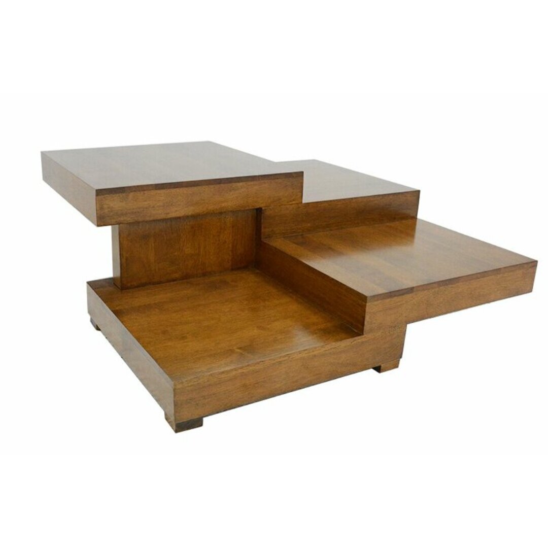 MD8875 Low Table, Solid wood round coffee table, modern design (80 cm)
