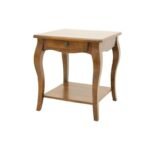 MD8901 Sofa Corner Table, Solid Wood Side Table with 1 Drawer, Florence Collection
