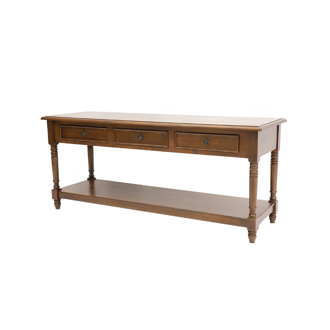MD8911 TV Cabinet, Solid Wood TV Stand with 3 Drawers, Paris Collection