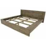 MD8922KT Bed, King Size solid wood bed with a modern loft design, strong and durable