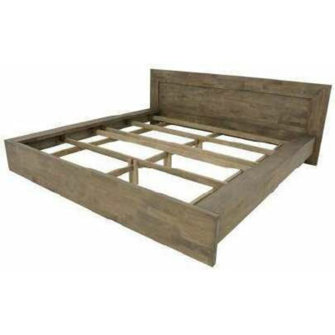 MD8922KT Bed, King Size solid wood bed with a modern loft design, strong and durable