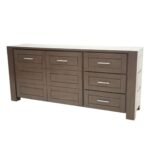 MD8940 Wooden Sideboard, Solid wood sideboard with 2 doors and 3 drawers