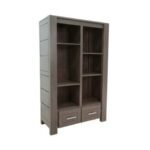 MD8942 Wooden Cupboard, Solid wood display cabinet with 2 drawers and open shelves