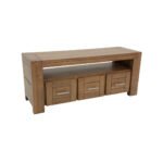 MD8945 TV Cabinet, Solid wood TV stand with 3 drawers, 120 cm