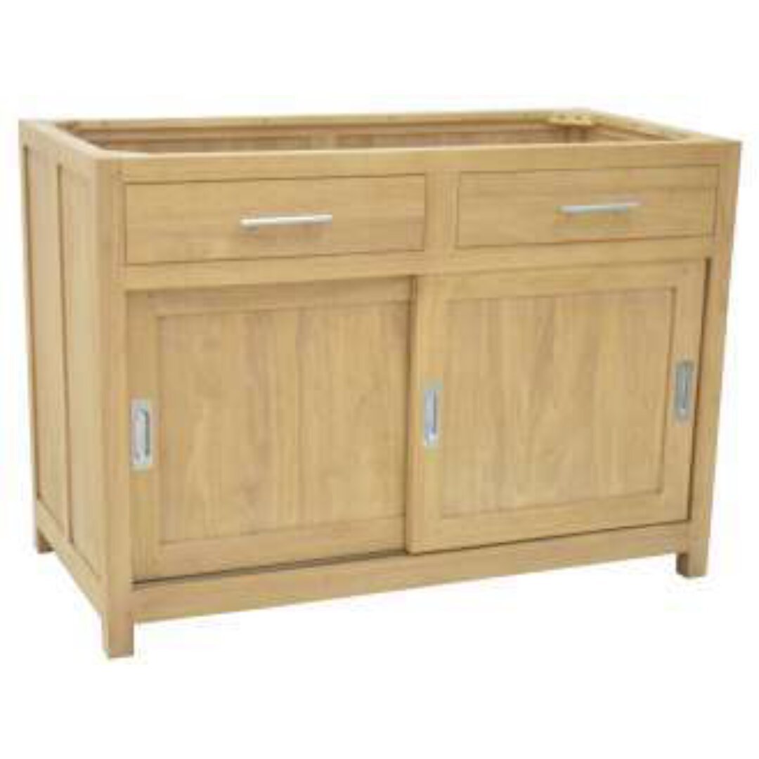 MD8952-1 Kitchen Sink Cabinet, Solid wood kitchen counter cabinet with 2 doors and 2 drawers