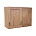MD8957 Wall Shelf, Solid Wood Wall Cabinet with 2 Doors (Solid Front)