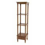 MD8965 Wooden Column, Tall Display Cabinet made of Solid Wood, 1 Drawer, Parisian Style