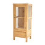 MD8969 Showcase Cabinet, Solid wood display cabinet with glass door and 1 drawer