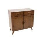 MD8983KD Cupboard Real Wood, Vintage Design, 2-Door Solid Wood Storage Cabinet