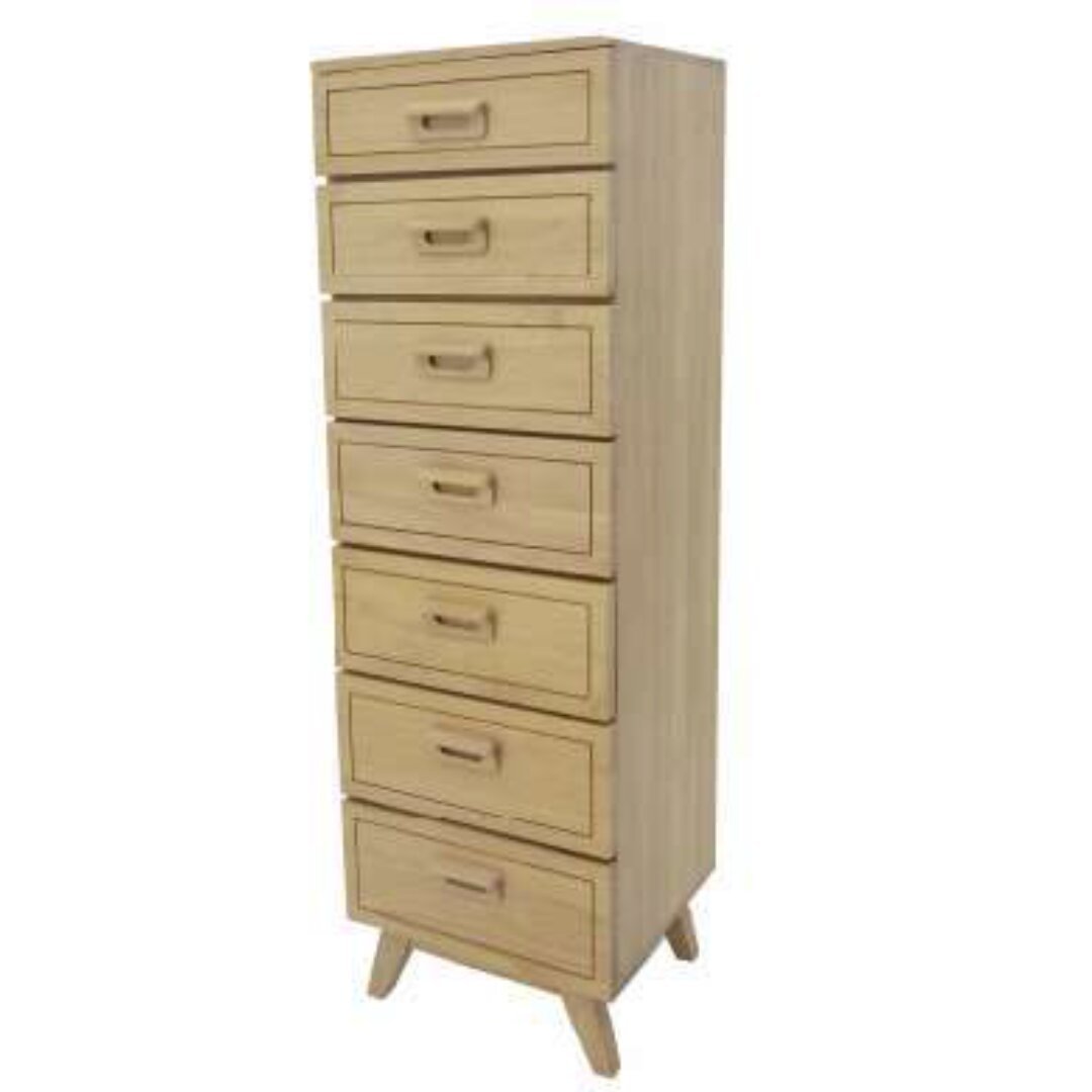 MD8984KD Tallboy Chest of 7 Drawers Real Wood, 7-drawer chest made of real wood
