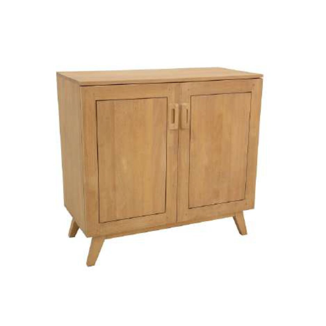 MD8985KD Cupboard 2 Doors Real Wood, Vintage Design Solid Wood Cupboard with 2 Doors