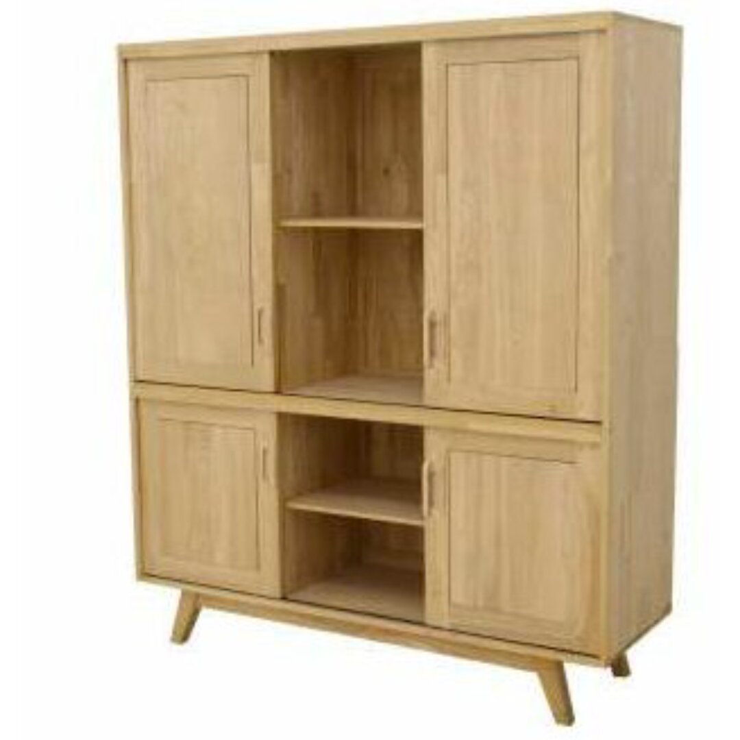 MD8989KD Cabinet with 4 Sliding Doors, Real Wood, A real wood storage cabinet with 4 sliding doors