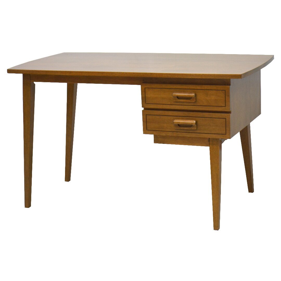 MD8990KD Writing Desk Real Wood, Solid wood writing desk with 2 drawers
