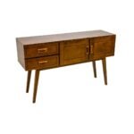 MD8991KD Console Table Real Wood, Solid wood console table with 2 doors and 2 drawers