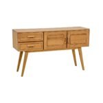 MD8991KD Console Table Real Wood, Solid wood console table with 2 doors and 2 drawers, view 3