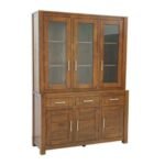 MD9011 Dresser, Solid wood display cabinet with 6 doors and 3 drawers