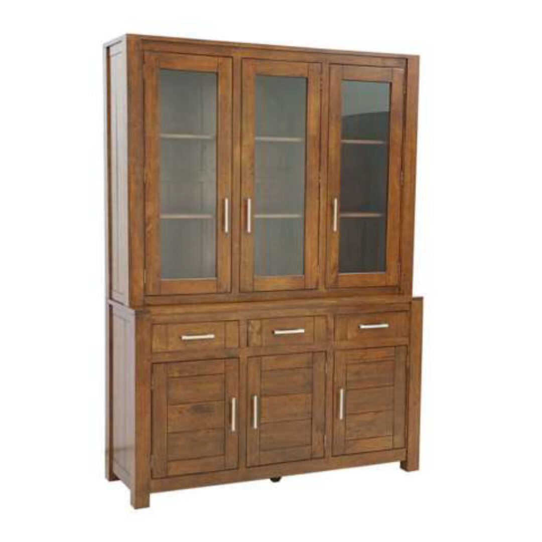 MD9011 Dresser, Solid wood display cabinet with 6 doors and 3 drawers