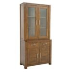 MD9012 Dresser, Solid wood display cabinet with 4 doors and 2 drawers