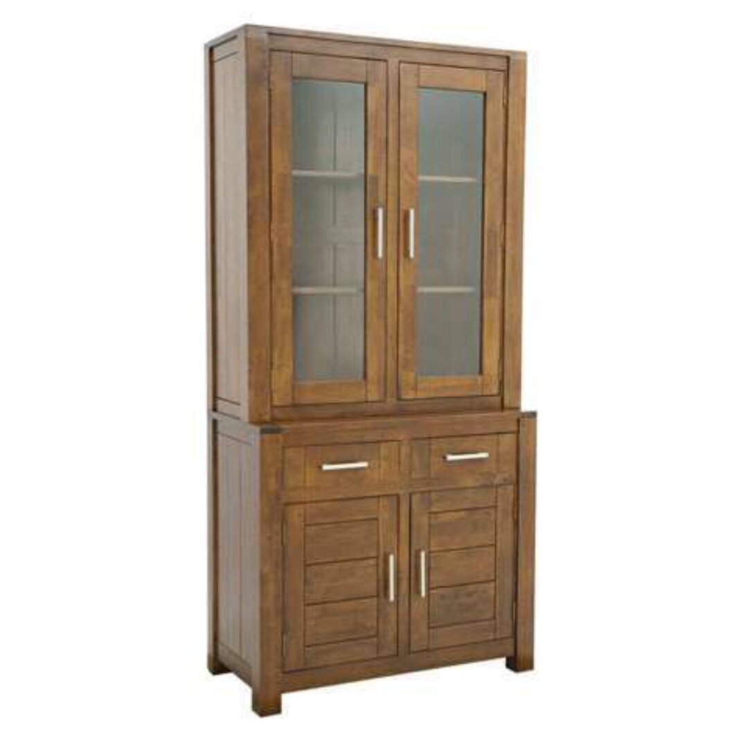 MD9012 Dresser, Solid wood display cabinet with 4 doors and 2 drawers