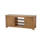 MD9019 TV Cabinet, Solid wood TV stand with 2 doors