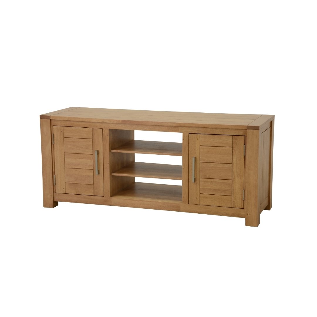 MD9019 TV Cabinet, Solid wood TV stand with 2 doors