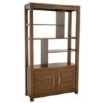 MD9021 Bookshelf 2 Doors, A luxurious and durable solid wood bookshelf with two doors