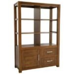 MD9022 Bookshelf 1 Door 2 Drawers, Solid Wood Bookshelf