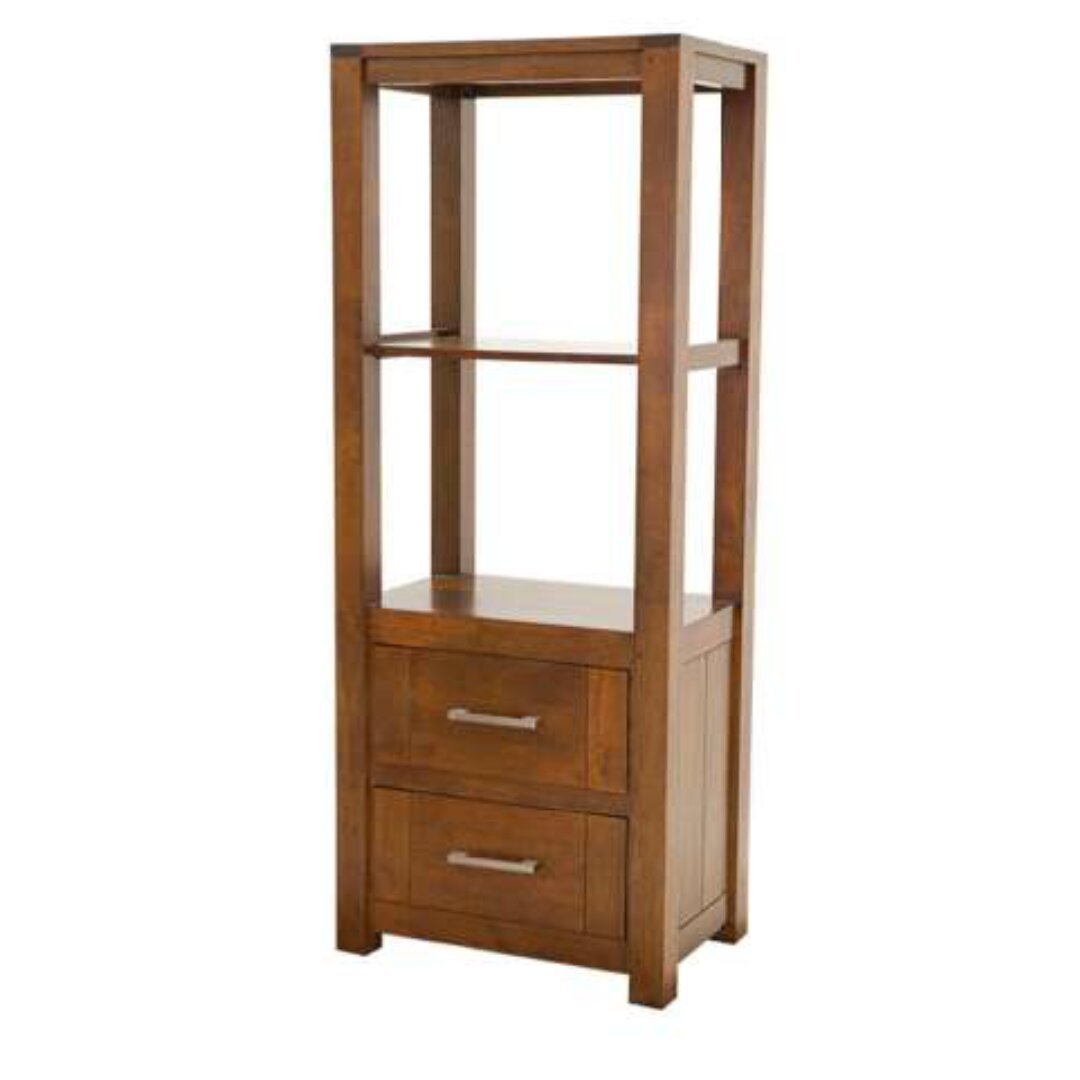 MD9023 Bookshelf 2 Drawers, Tall solid wood bookshelf with 2 drawers