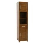 MD9024 Column Cabinet 2 Doors 1 Drawer, Tall, solid wood cabinet with a modern design