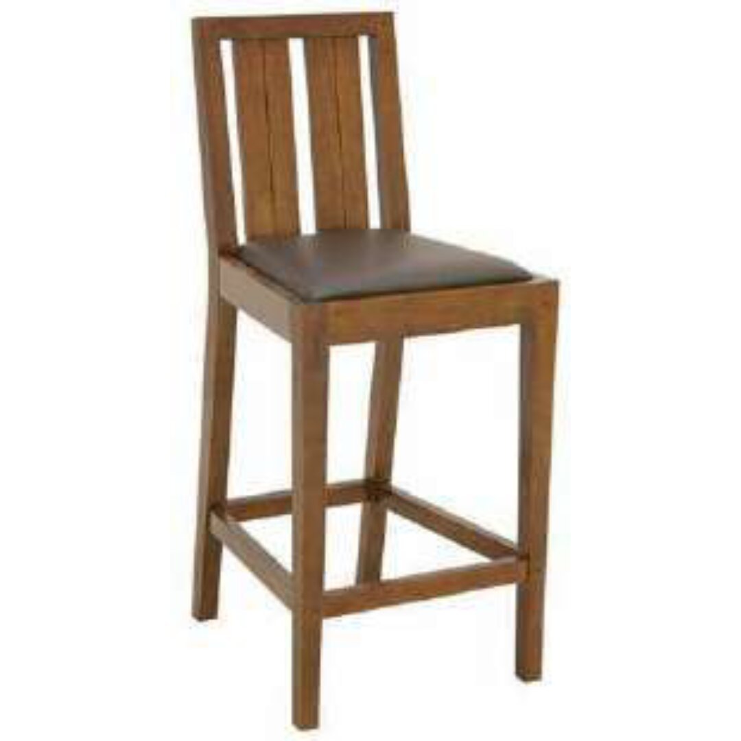 MD9032 Bar Stool, 100% solid wood bar stool with a comfortable padded seat, featuring a modern classic design