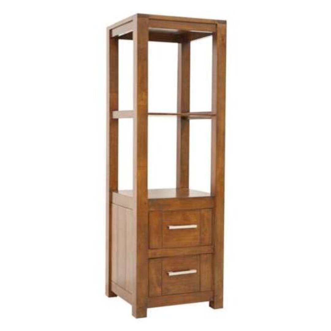 MD9033 MD9033 Column Cabinet, Tall, solid wood cabinet with 2 drawers, minimalist style