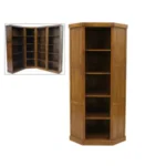 MD9055 Solid Wood Corner Bookshelf, Solid wood corner bookshelf
