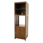 MD9057 Solid Wood Column Cabinet 1 Door, Tall solid wood storage cabinet with 1 door