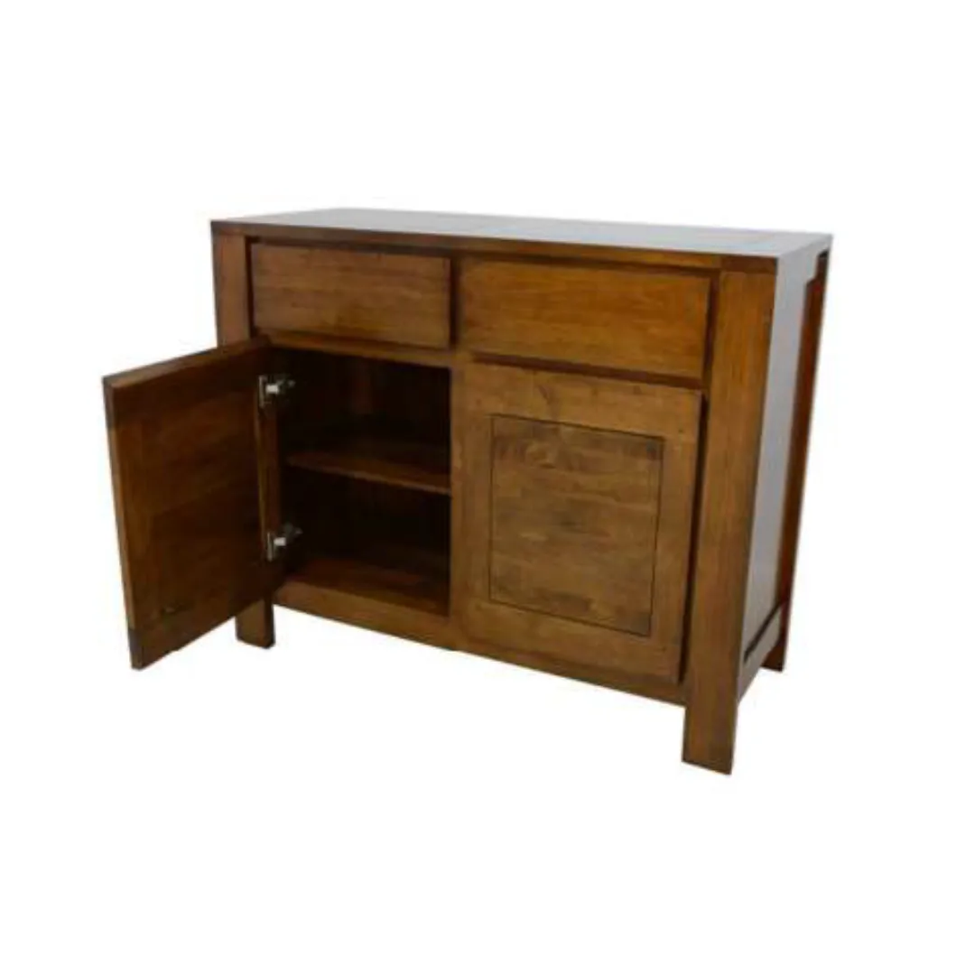 MD9064 Solid Wood Dresser, A solid wood storage cabinet with 2 drawers and 2 doors