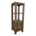 MD9068 Solid Wood Column Cabinet, Tall cabinet made of solid wood with 1 door
