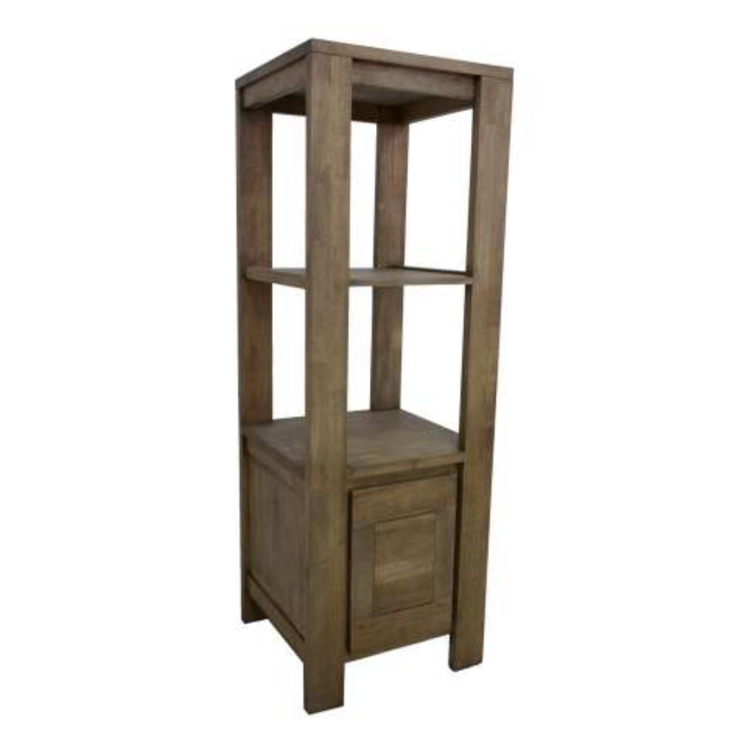 MD9068 Solid Wood Column Cabinet, Tall cabinet made of solid wood with 1 door