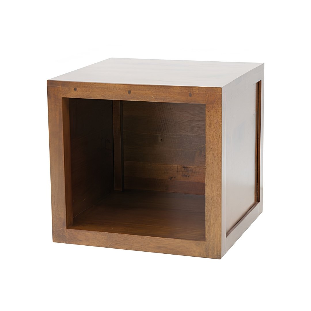MD9089 Solid Wood Block & Side Table, Versatile Solid Wood Block Table
