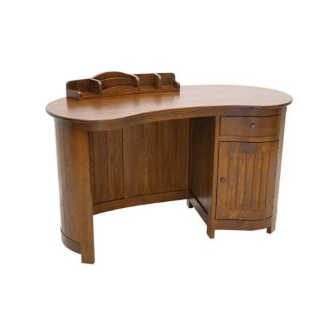 MD9090 Solid Wood Desk 1 Drawer 1 Door, A two-part design solid wood work desk