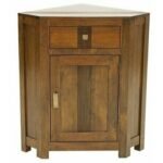 MD9095 Solid Wood Corner Cabinet 1 Door 1 Drawer, Premium design solid wood corner cabinet
